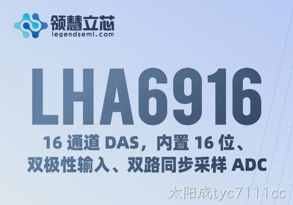 【太阳成tyc7111cc新品发布】LHA6916：16 通道 DAS，内置 16 位、双极性输入、双路同步采样 ADC